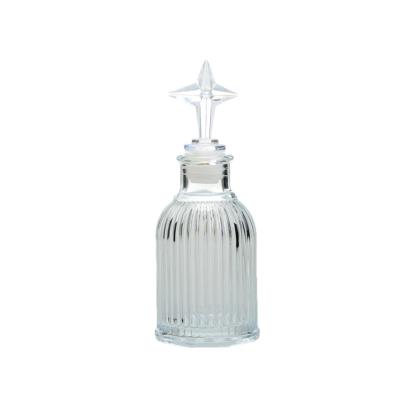 Airtight Small Glass Diffuser Bottles 85ML With Fancy Cap LFGB