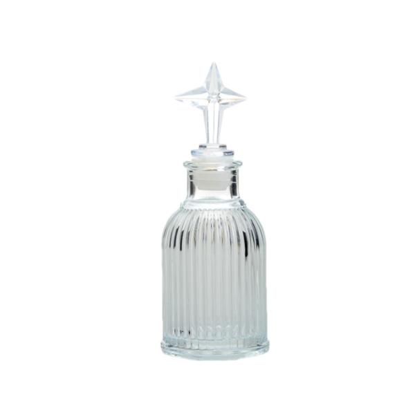Airtight Small Glass Diffuser Bottles 85ML With Fancy Cap LFGB