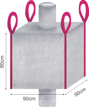 громоздк 200gsm сплетенное PP PP кладет 1500KGS в мешки с верхней частью юбки для упаковки песка/фасоли