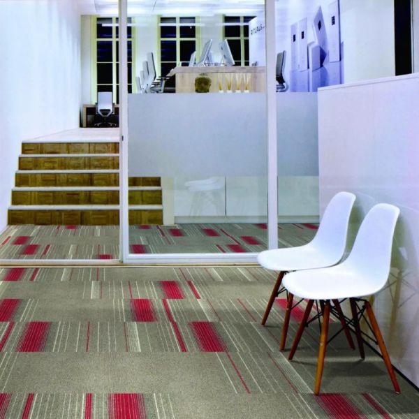 Pile Weight 350-850g/sqm Handmade Commercial Tile Carpet For Office Carpet Tiles 50x50