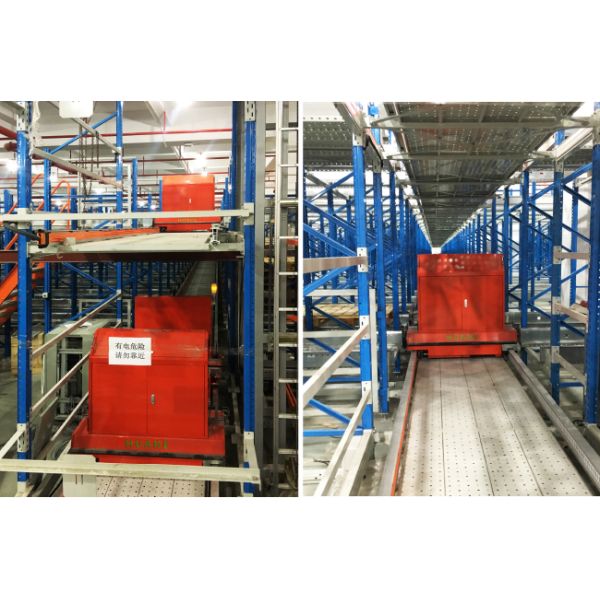 Two Way Radio Shuttle Cart And Carrier ASRS Automatic Storage And Retrieval System  Pallet Runner Rack System