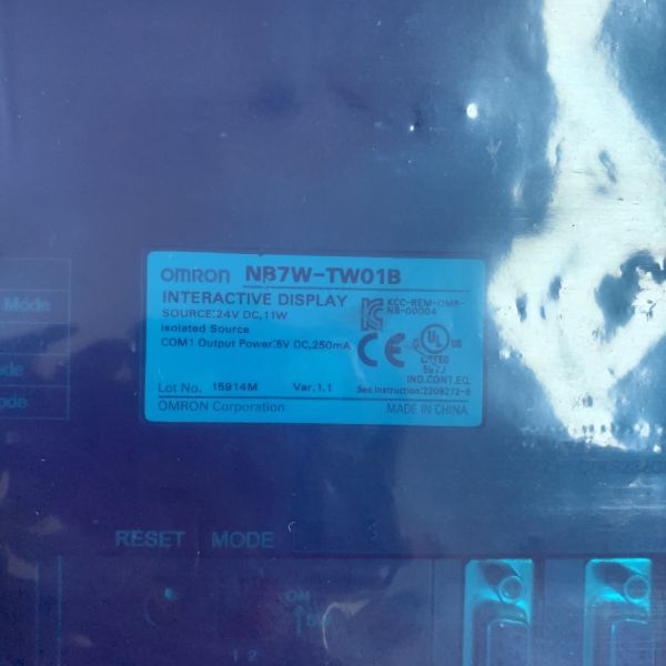 ЛОКАЛЬНЫЕ СЕТИ 24VDC N.B. HMI 7 TFT WVGA ИНТЕРФЕЙСА ОПЕРАТОРА OMRON NB7W-TW01B