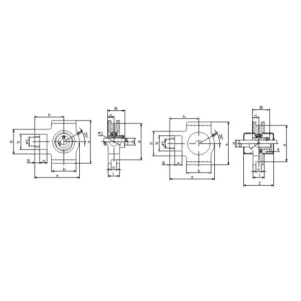 ABEC 3 Cast Iron Housing UCT300 Take Up Bearing Units