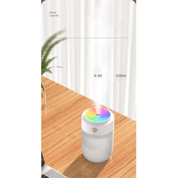 Tabletop 250ml Essential Oil Diffuser Humidifier Colorful LED Lamp Mini Humidifier