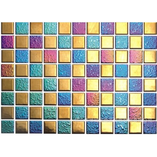 Мозаичные стеклянные керамические плитки Красочные керамические плитки ПВД Вакуумная хромовая ионная покрывающая машина