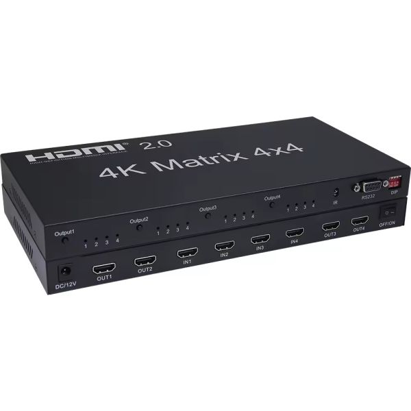 hdmi 4x2 matrix switcher with audio extraction