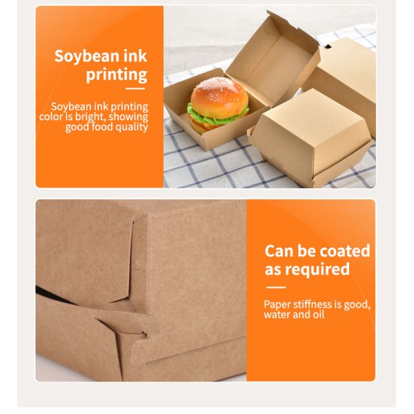 0.33mm Thickness Brown/White Kraft Paper Disposable Sushi Container Food Packaging Box