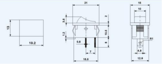 MRS-101 Black Miniature Electrical Switches 3 Amp 125 Volt CE ROHS Certification