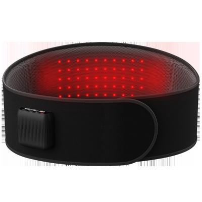Rechargeable Waist Massage Belt Hot Wave Lumbar Support Vibration Red Light Therapy