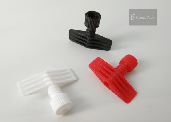 Food Grade Pour Spout Caps 3.3cm Hot Seal Size For Pouch Bag , White Color