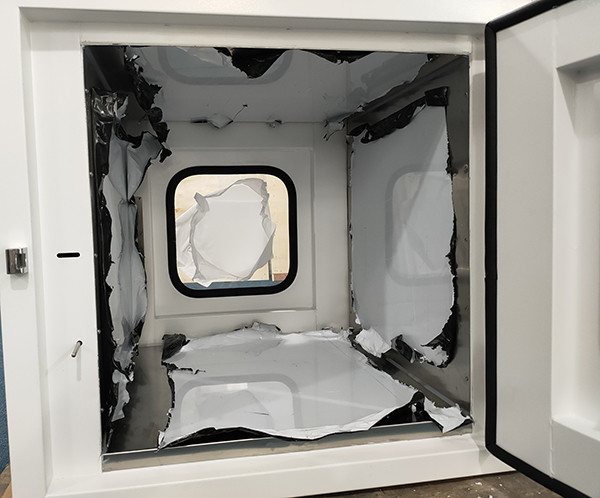 Powder Coated Steel Pass Box For Passing Goods To Clean Room 600x600x600mm