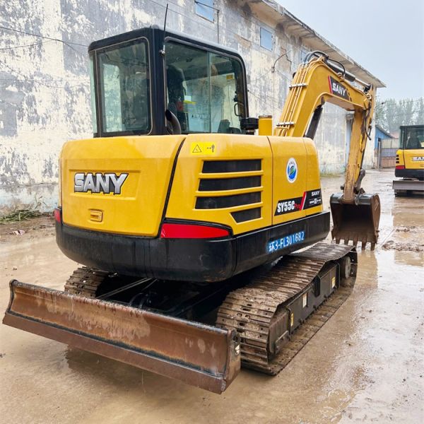 36 KW Power Original Hydraulic Cylinder Sany SY55 Second Hand Excavator in Shanghai