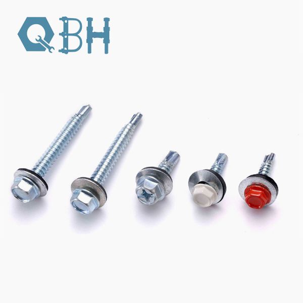 Hex Self-Drilling Screws with Drill Point in Carbon Steel and Stainless Steel for Construction
