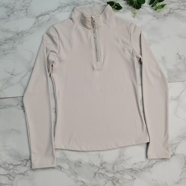 Roupa equestre ativa elástico da maneira da camisa 4 de Gray Horse Riding Tops T do zíper