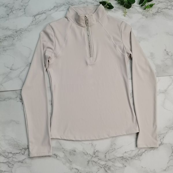 Пути футболки 4 верхних частей верховой езды молнии одежда серого Stretchy активная конноспортивная