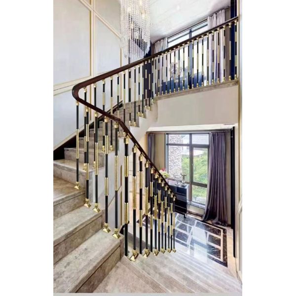 Extérieur moderne de courrier en acier noir de matériel de balustrade de Stair Railing Banister de barrière