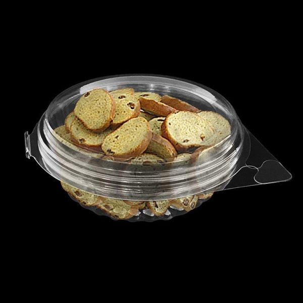 Customized Disposable Plastic Fruit Packaging Hinge Clamshell 4 Oz Fruit Bowl