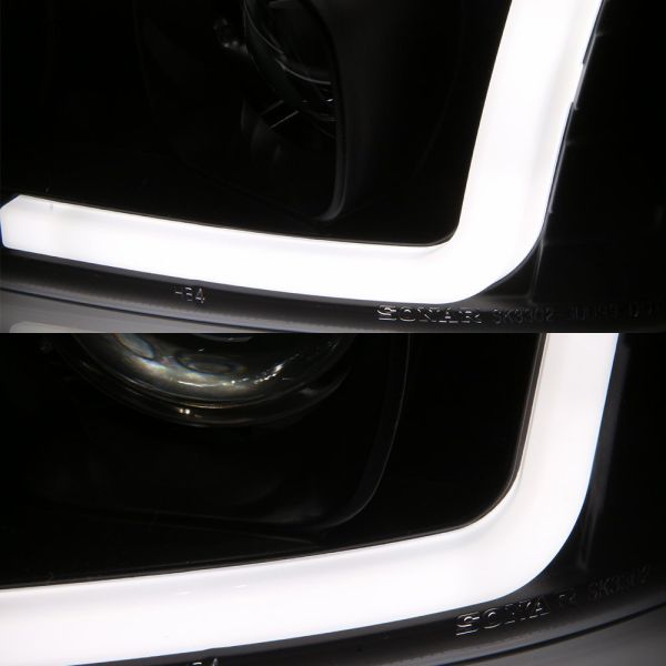 Водонепроницаемые черные светодиодные трубные проекторные фары