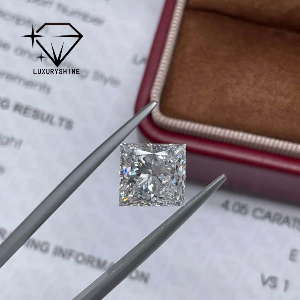 LuxuryShine Princess Cut Lab Diamant cultivé D-F Couleur VVS-VS Avec certificat IGI Excellent découpé Diamants de mariage en gros