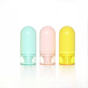 Frosted Airless Pump Bottle Plastic Shampoo Bottles Square Bamboo For Lotion Cosmetic Bottle