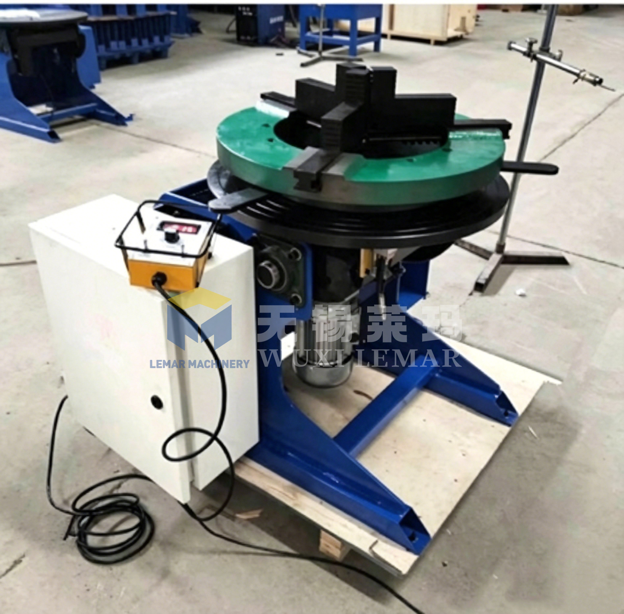 200kg Benchtop Welding Positioner, Welding Turntable with Clamp Chuck for Pipe Welding