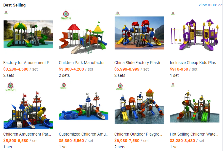 Colorful Plastic Outdoor Swing And Slide Sets 700*400*470CM For Kindergarten