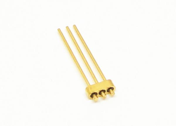 3 Pin Nail Head Glass To Metal Hermetic Seal Header With Gold Wire Bonding Surface