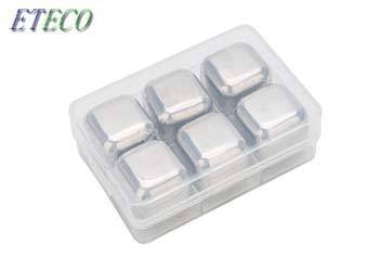 Wine Drinking Silver Stainless Steel Ice Cubes Dishwasher Safe Unbreakable