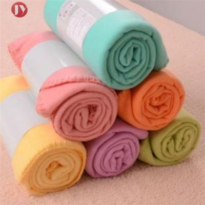 Portable Soft Travel Blanket Solid Color Polar Fleece With belly cards package