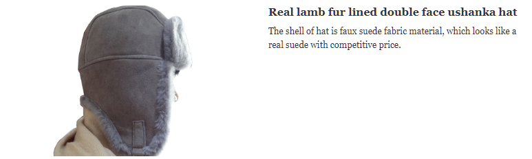 Russian sheepskin Leather Trooper Hat Australian Shearling Ushanka Winter trapper hat