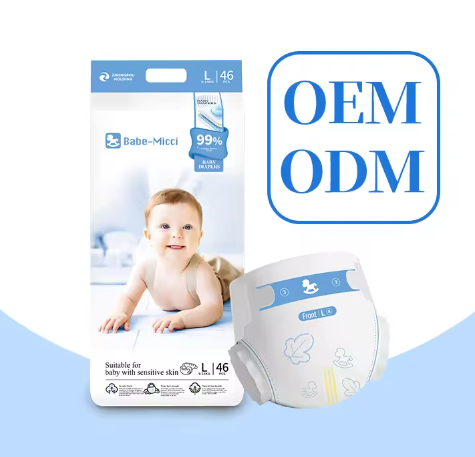 Wholesale Disposable Baby Diapers Soft Comfortable Super Absorbency with 3D Leak Prevention Magic NB-XXL OEM ODM