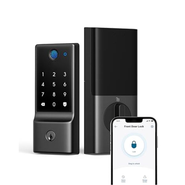 Modern Minimalist Tuya Face Code Hotel Camera Slim Deadbolt Nfc Intelligent Automatic Waterproof System Key Card Outdoor Smart Door Lock