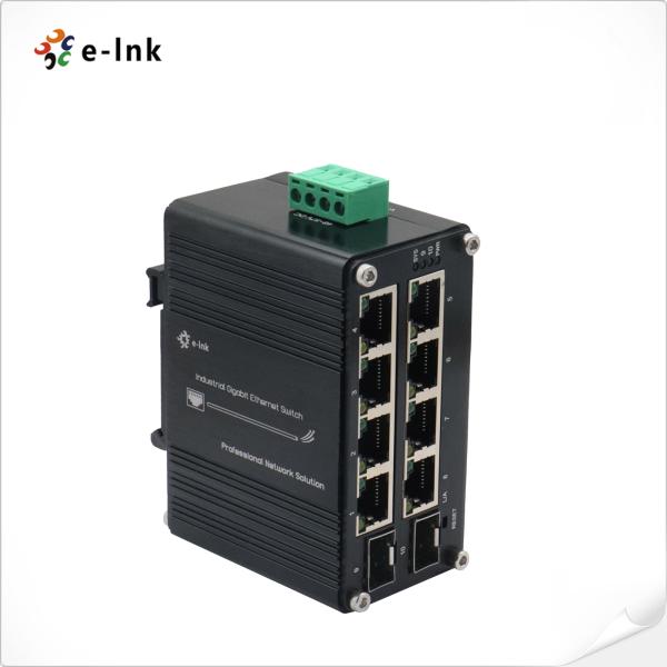 Mini Industrial Managed 8-Port 10/100/1000T + 2-Port 100/1000X SFP Ethernet Switch