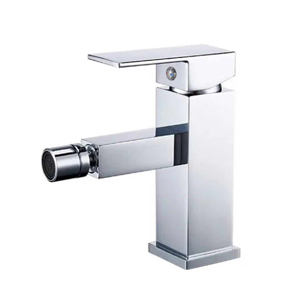 Modern Basin Mixer Faucet with Ceramic Valve Core SUS304 / Brass Body Water Saving Bathroom Tap (J50-ss bidet)