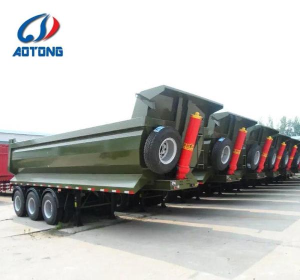Mechanical Suspension 3 Axles Heavy Duty Rear Tipping Semi-Trailers Dumper Truck Trailer