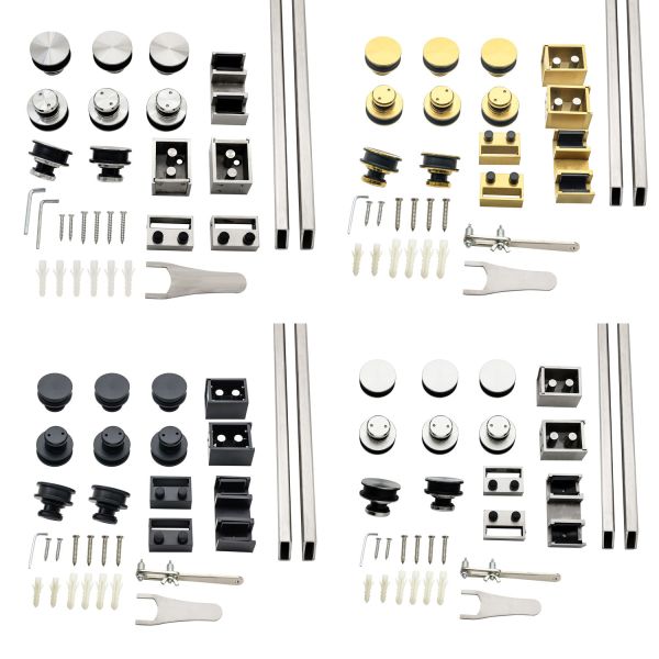 Frameless Glass Mobile Hanging Sliding Roller Wheels Glass Sliding Hardware Fittings