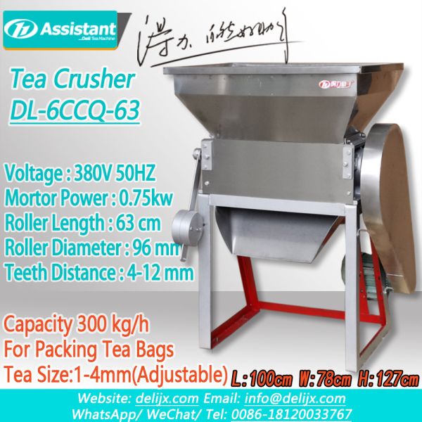 DL-6CCQ-63 Tea Crushing Shredding Machine for Tea Leaf Grinder and Voltage 380V / 50HZ