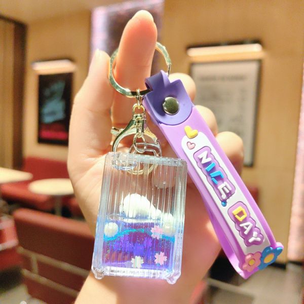 Автомобильный ключик Силиконовый круглый ключевой кольцо браслет с металлическим ключевым держателем запястье ключевые цепочки для женщин и девочек