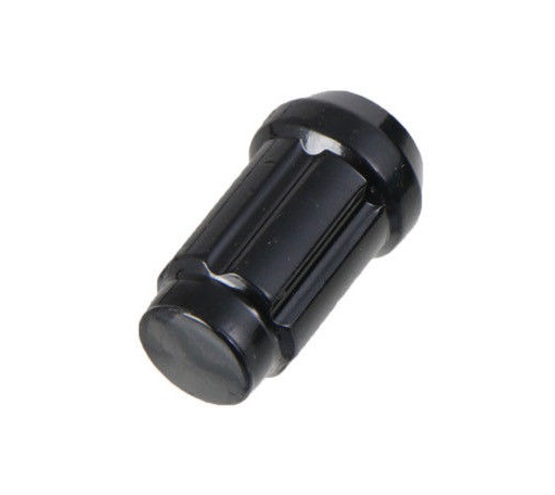 Black Long Spline Atv Lug Nuts 19 Mm Hex Heat Treated Cold Forged Steel
