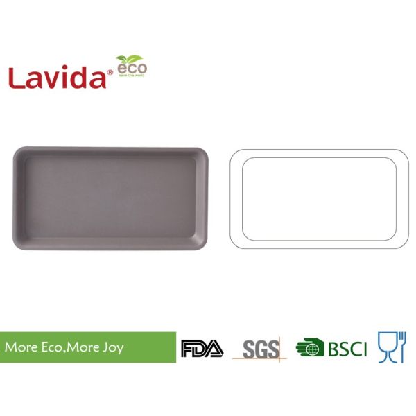 Disposable Non - Toxic Bamboo Fiber Tray , 12 Inch Bamboo Lunch Trays Dishwasher Safe
