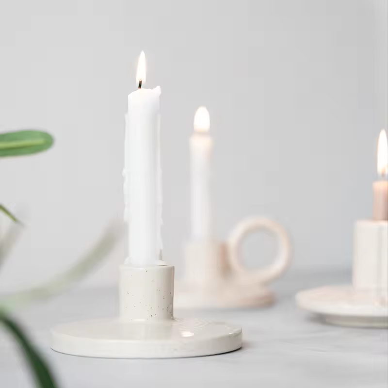 Nordic Decorative Table Dinning Porcelain Ceramic Candlestick