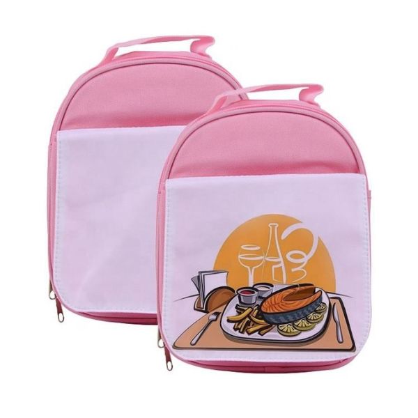 Blank Kids Sublimation Lunch Bag Portable Custom Printing Logo Bento Cooler