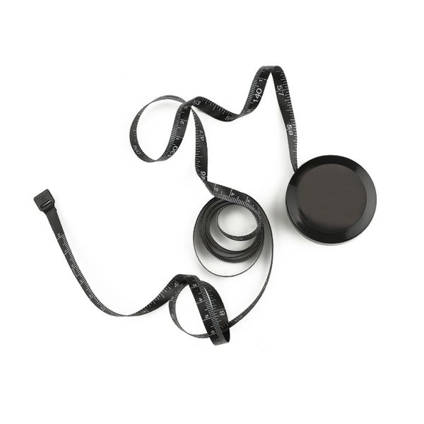 Wintape Wholesale Bulk Hight Quality Retractable Black Body Tape Measuring Tools With Platic Tab For Promotion Gift