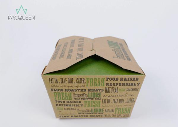 Printed Cardboard Paper Takeaway Boxes Moisture Proof Food Container For Hot Beef