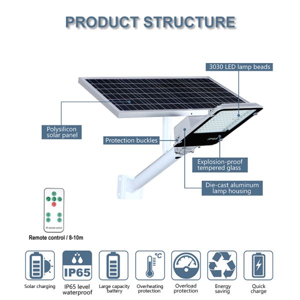 Backyard Garage Basketball Court Solar Street Lights with Motion Sensor 100W Durable
