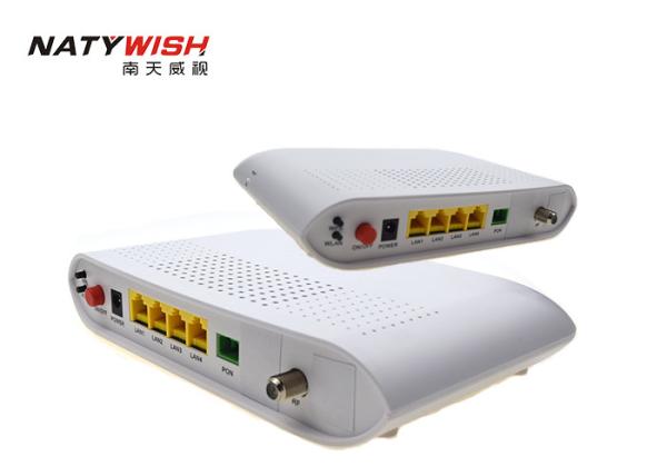 Build In WiFi GEPON ONU Optical Network Unit With One GEPON Port 4 FE / GE  RJ-45 LAN Ports