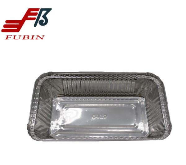 Household Kitchen 550ml Oem Rectangular Foil Trays For Cooking Pot