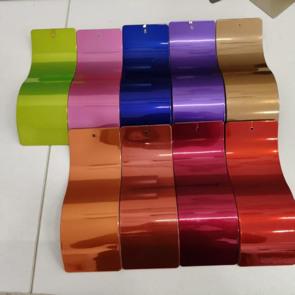 Double Coat Candy Color Orange Chrome Polyester metallic powder coating powder paint