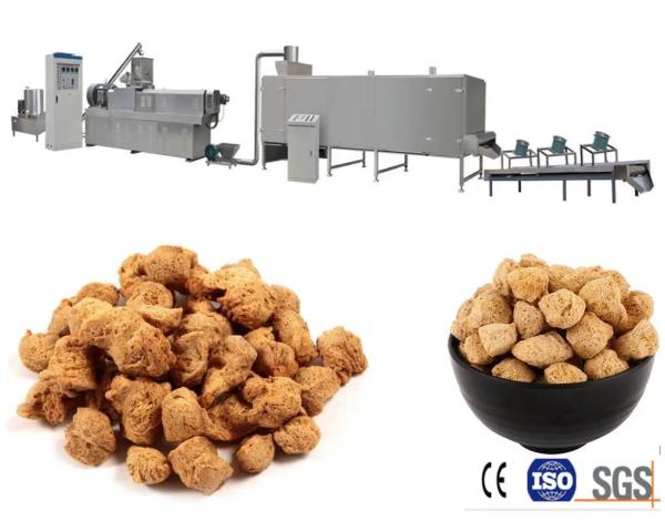 Protéine du soja/viande texturisées complètement automatiques du soja faisant l'acier 304 de Stanless de machine