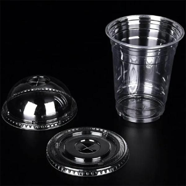 Copo transparente de PLA φ90mm 16oz Copo compostable Amigo del medio ambiente